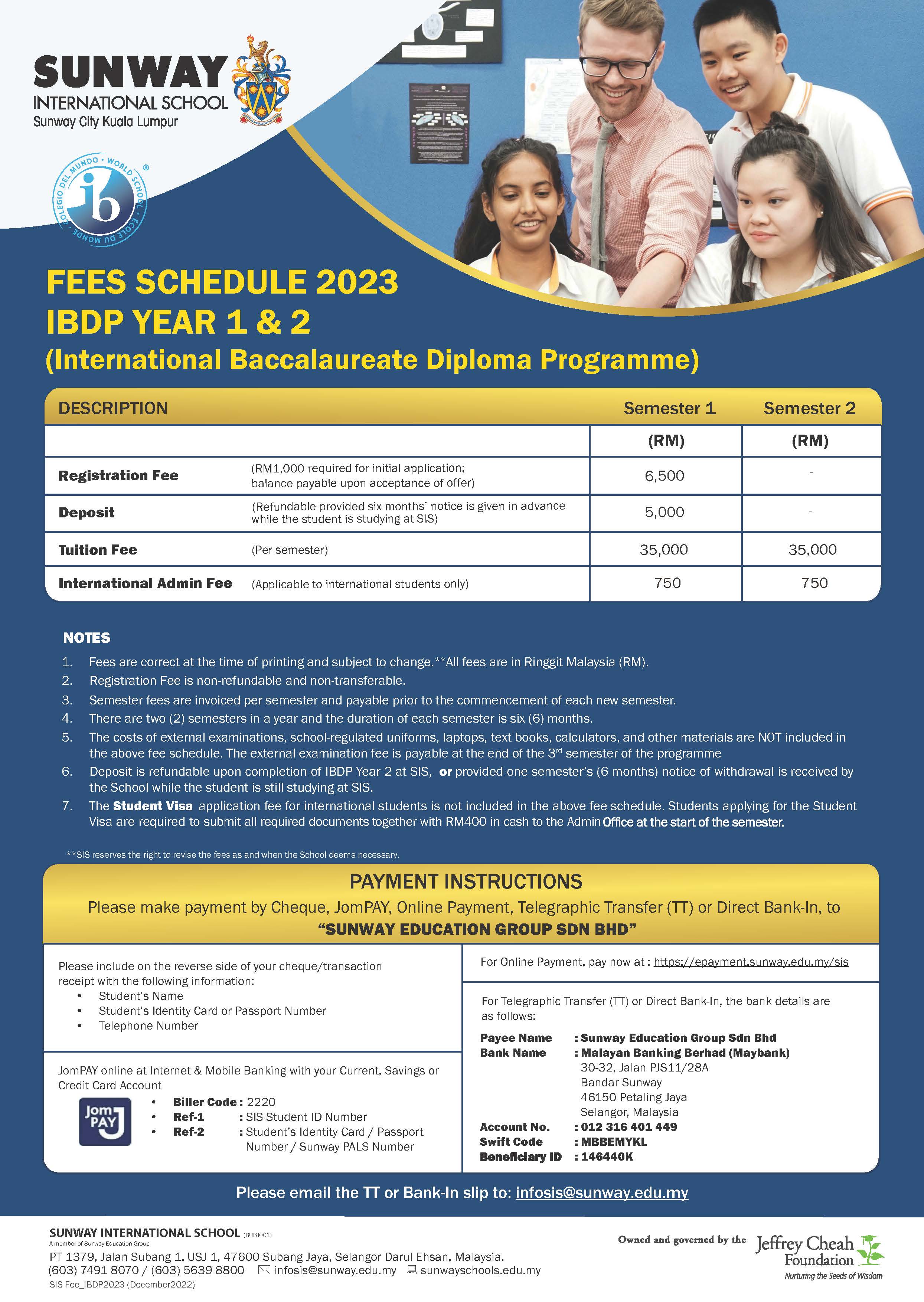 SISKL Fees 2023 Sunway International Schools u-turn-2023